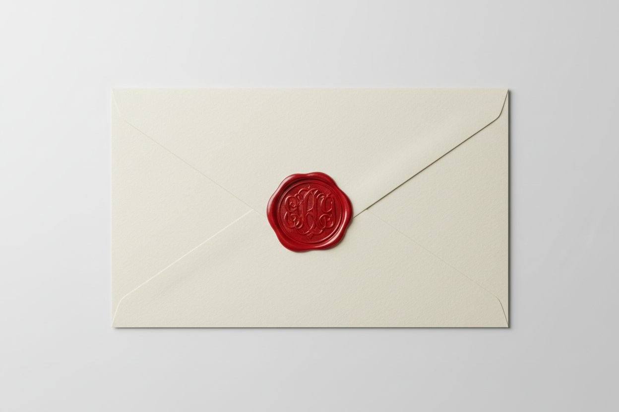 Envelope wax sealed